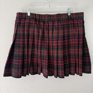 Sport Kilt Hook Loop Belted Womens XL Tartan Plaid Made In USA EUC